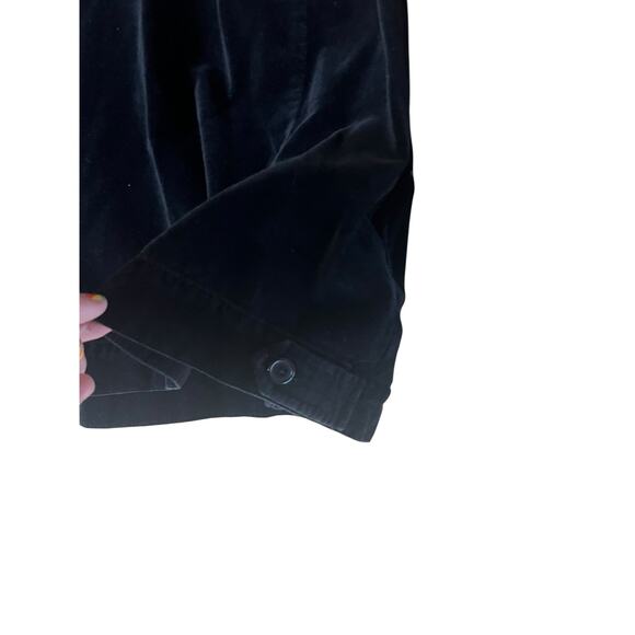 The Quacker Factory Velvet Roses Floral Embroidered Jacket Black Plus Size 1X - Picture 3 of 10